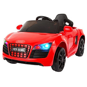 Ô tô xe điện đồ chơi cho bé AUDI FEY5189 tự lái và điều khiển từ xa (Đỏ-Trắng-Hồng)