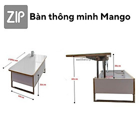 Bàn thông minh Mango, bàn tiếp khách, bàn làm việc, học tập, đa chức năng, khung cố định chắc chắn, Bảo hành 24 tháng