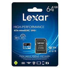 Mua Thẻ nhớ Lexar 64G Class10 hàng chính hãng