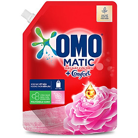 Túi Nước Giặt OMO Matic Comfort Hương Hoa Hồng Ecuador 2.0kg