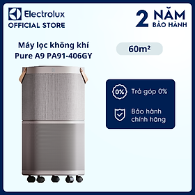 Máy lọc không khí Electrolux PA91-406GY cho phòng 60m² - Bộ lọc HEPA 13 5 lớp diệt 99.99% vi khuẩn & bụi mịn, màn hình cảm ứng hiển thị chất lượng không khí, kết nối Wifi [Hàng chính hãng]