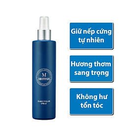 Gôm phun tóc thời thượng BRITISH M Hard Tailor Spray 250ml