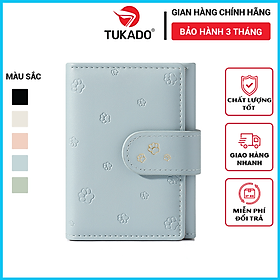 Hình ảnh Ví nữ ngắn mini cầm tay chính hãng TAILIAN nhỏ gọn nhiều ngăn đựng tiền da cao cấp cực đẹp giá rẻ TM15 - Tukado