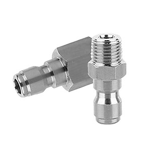 2pcs Stainless Pressure Washer Connector 1/4'' Male Set Quick Release Connectors Fit for Garden Hoses