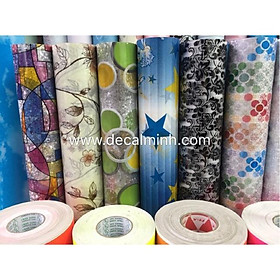 Mua {Khổ lớn} Combo 10 mét decal dán kiếng cao cấp (chat mẫu)