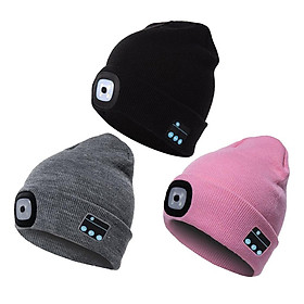 3 Pieces Bluetooth Beanie Hat Winter Music Cap With Wireless Stereo Earphone