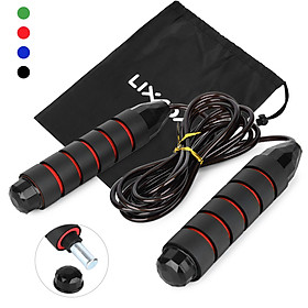 Lixada 9.8ft Adjustable Anti-tangle Ball Bearing Jump Rope Skipping Rope with Metal Weights Carry Bag Aerobic Exercise