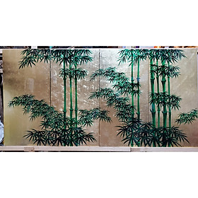 Mua TRANH SƠN MÀI VẼ TAY - TRÚC BÁO BÌNH AN