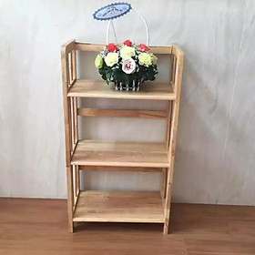 Kệ sách 50cm 3 tầng gỗ cao su