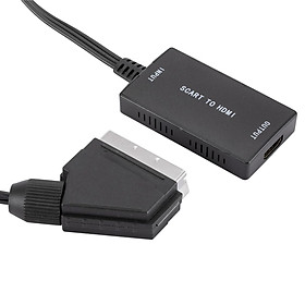 Scart to Hdmi Video Converter 1080p/720P Audio Output for Consoles DVD TV