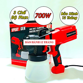 Máy Phun Sơn 700W Công Suất Lớn Thế Hệ Mới Phun 3 Chế Độ Động Cơ Lõi Đồng Siêu Bền Khỏe