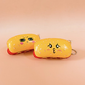 Squishy Bánh Burger Mini Có Móc Khóa Và Tặng Kèm Bao Bì