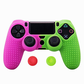 Zomtop silicon vỏ da cho hộp điều khiển slim slim 4 ps4 pro và mũ ngón tay cái cho playstation 4 Phụ kiện trò chơi