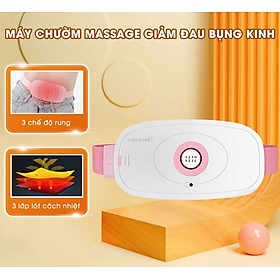 Máy chườm nóng hỗ trợ giảm đau bụng kinh có 3 mức nhiệt, Pin sạc UBS, món quà ý nghĩa tặng người yêu