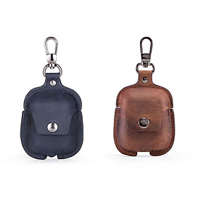 Bao da dành cho Apple Aipods - Apple Airpods Leather Case - Chất liệu da ngựa 100%, Có móc đeo, dùng được cho Airpods 1 và 2, nội dung kèm video