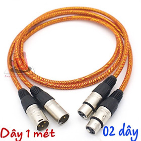 Mua Dây rắc canon đực cái  02 dây tín hiệu canon jack xlr 3 pin
