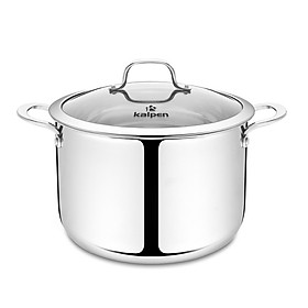 Mua Nồi luộc gà Inox 3 lớp liền khối Kalpen Kazler đường kính 30cm dung tích 14L  đáy từ vung kính  chuẩn Đức - Hàng chính hãng