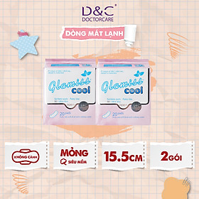 Combo 2 Băng vệ sinh hàng ngày Glamiss Cool ,BVS thảo dược 16cm siêu mát siêu khô thoáng
