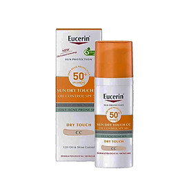 Kem chống nắng trang điểm Eucerin Sun Dry Touch CC Oil Control SPF50 50ml