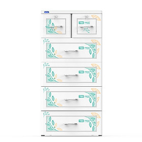 Tủ Tabi Duy Tân 5 Ngăn Trắng No.H159/5 ( 60 x 48 x 124 cm ) - Họa tiết ngẫu nhiên