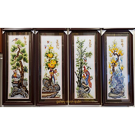 Mua TRANH THÊU TAY - TÙNG CÚC TRÚC MAI (XUÂN HẠ THU ĐÔNG )