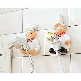 Mua 2 Móc dán tường treo phụ kiện ông già đầu bếp