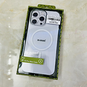 Ốp lưng cho iPhone 15 Pro Max Memumi trong suốt Magnetic - hàng chính hãng