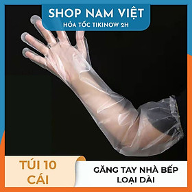 Lô 10 Găng Tay Nhà Bếp Nhựa PE/CPE Dài 60cm Có Thun