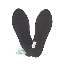 Lót giày vải cotton viền đen Hương Quế CI-13 làm từ vải cotton - bột quế giúp hút ẩm - khử mùi - phòng cảm cúm và cải thiện sức khoẻ