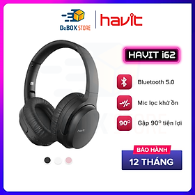 Tai Nghe Bluetooth Headphone HAVIT i62, Driver 40mm, Bluetooth 5.0, Nghe Đến 8H, Gập Gọn 90 - Hàng Chính Hãng