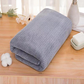 Khăn tắm cỡ lớn 70x140cm thấm hút nước cực tốt vải lông cừu mềm mịn bo viền chắc chắn - Hàng nhập khẩu