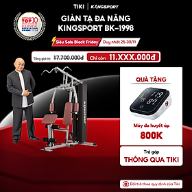 Giàn tạ đa năng KINGSPORT BK-1998 New thiết kế linh hoạt, khung sườn chắc chắn với 10 động tác luyện tập chuyên sâu