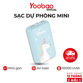 Mua Sạc dự phòng mini 10000mAh Yoobao P10W Kèm đèn LED - Bảo hành 12 tháng 1 đổi 1 - hàng chính hãng