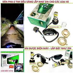 Đèn Pha LED 6 Tim Hàng Xịn Siêu Sáng RTD-M02E - Lắp Ô Tô, Xe Máy Mẫu Mới Nhất