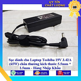 Sạc cho Laptop Toshiba 19V 3.42A (65W) chân 5.5mm * 2.5mm - Hàng Nhập Khẩu New Seal