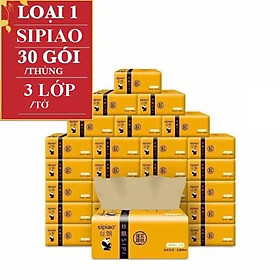 Free Ship - Thùng 30 gói giấy ăn gấu trúc chính hiệu Sipiao - 1 gói 300 tờ
