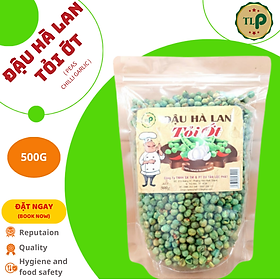 Bịch đậu Hà Lan sấy giòn tỏi ớt đặc biệt 500G