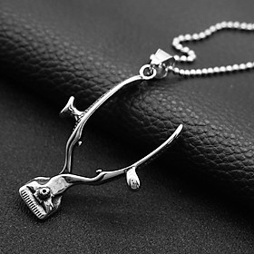 Fashion Punk Rock Stainless Steel Hairstylist Hair  Necklace Pendant