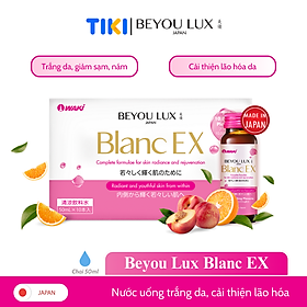 Nước uống làm đẹp da BEYOU LUX Blanc EX Giúp Trắng Da, Cải Thiện Lão Hóa từ Nhật Bản (Hộp 10 Chai)