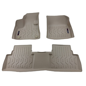 Thảm lót sàn xe ô tô Peugoet 3008 Nhãn hiệu Macsim chất liệu nhựa TPV cao cấp màu be (FDW-178) - 2 hàng ghế
