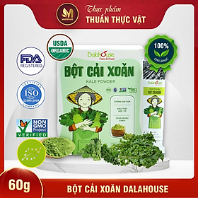 Bột Cải Xoăn (Kale) Hữu Cơ Nguyên Chất Sấy Lạnh Dalahouse - Tốt Cho Tim Mạch, Cải Thiện Thị Lực, Giúp Xương Chắc Khỏe, Cải Thiện Hệ Miễn Dịch, Tốt Cho Não Bộ, Hỗ Trợ Quá Trình Mang Thai, Giảm Cân, Chống Oxy Hóa, Đẹp Da