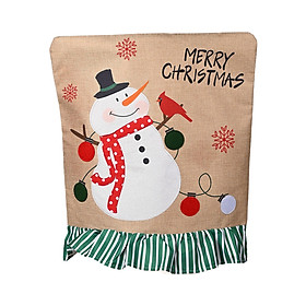Christmas Chair Cover Stretch Xmas Decoration for Holiday Kitchen Hotel