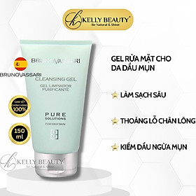 Gel Rửa Mặt Cho Da Dầu Mụn Pure Solutions - Cleansing Gel - Bruno Vassari | Kelly Beauty