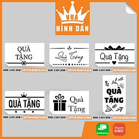 Set 100/500 tem / sticker (2.5x1.5cm) quà tặng tem dán siêu mini dành cho shop (6 mẫu) (MSP: 1.017)