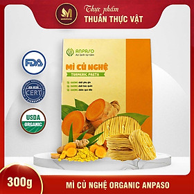 Mì Củ Nghệ Organic Gia Đình Anpaso 120g/ 300g - Cung Cấp Nhiều Vitamin, Giàu Sắt, Protein Thực Vật, Chất Xơ, Tốt Cho Sức Khỏe, Tăng Cường Hệ Miễn Dịch, Hỗ Trợ Tiêu Hóa - Người Tập Gym và Yoga, Ăn Kiêng, Ăn Chay, Giảm Cân, Eat Clean