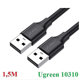 Dây USB 2.0 (đực sang đực) mạ vàng dài 1.5M UGREEN US102 10310 - Hàng Chính Hãng