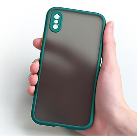Ốp lưng trong nhám viền Shield Matte Color bảo vệ camera cho iPhone X/ Xs