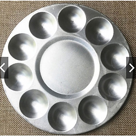 Khay nhôm pha màu nước, acrylic, sơn dầu 10 lỗ 