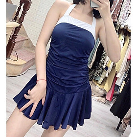 Đồ bơi nữ 1 mảnh kín đáo # bikini đi biển liền mảnh váy nhúng che bụng LT-043