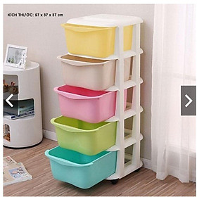 Mua TỦ NHỰA 5 TẦNG CÓ BÁNH XE - HÀNG LOẠI 1
